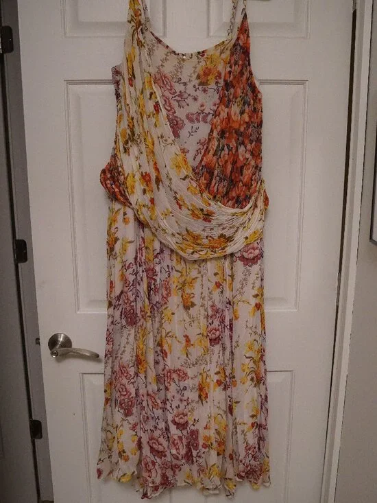 Anthropologie 24W Floral Maxi Dress Boho Romantic Flowy Plus Size - Picture 1 of 3